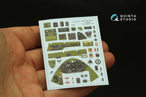 Intérieur imprimé en 3D et coloré sur papier décalcomanie Quinta Studio QD32195 F6F-5 Hellcat (Trumpeter) 1/32 – image 3