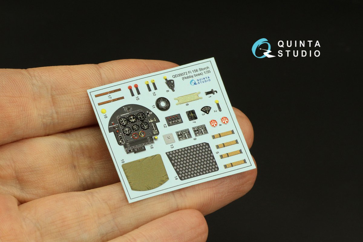 Quinta Studio QD35072 Fi 156C 3D-Printed &amp;amp; coloured Interior on decal paper (Hobby Boss (ex-Tristar)) 1/35 – zdjęcie 2