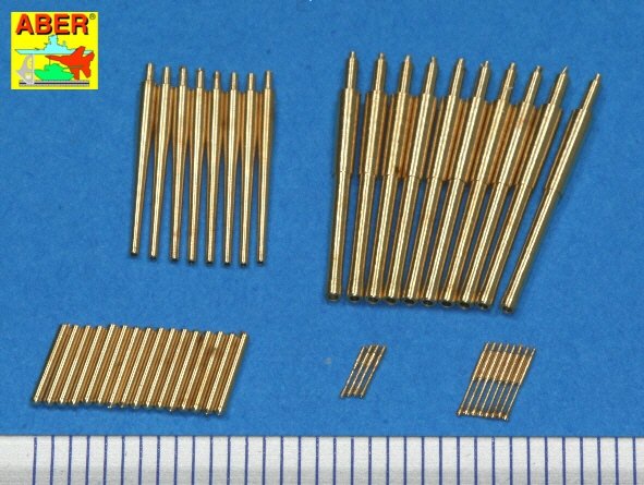 Aber 350L-52 Set of barrels 203mm x 10, 127mm x 8, 25mm x 8, 13mm x 4 for Japan Heavy Cruiser Mogami (1942) 1/350 – Bild 2