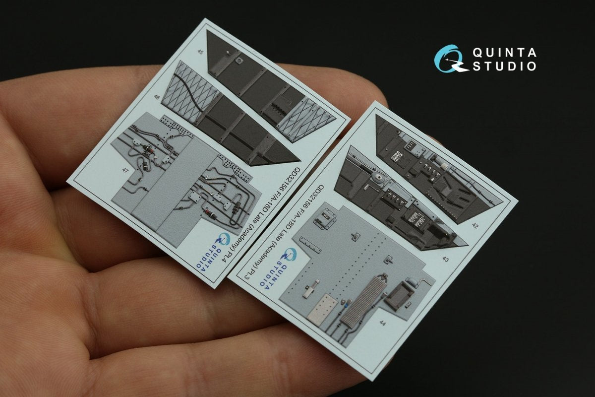 Quinta Studio QD32156 F/A-18D late 3D-Printed &amp;amp; colored Interior on decal paper (Academy) 1/32 – image 7