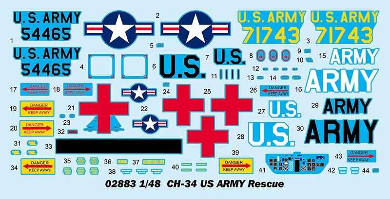 Trumpeter 02883 CH-34 US ARMY Rescue 1/48 – immagine 12
