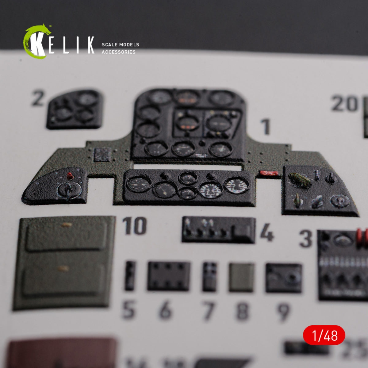 KELIK K48088 SBD-2 Dauntless interior 3D decals for Academy kit 1/48 – Bild 2