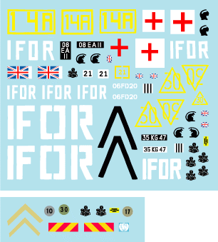 Star Decals 35-C1067 The Light Infantry. IFOR Bosnia. FV432, Scimitar and Warrior ISV 1/35 – Bild 2