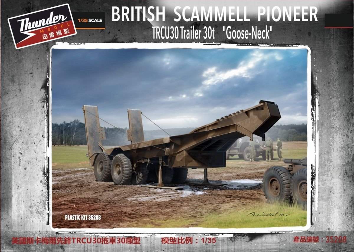 Thunder Model 35208 British Scammell Pioneer TRCU30 Trailer 30t &amp;quot;Goose-Neck&amp;quot; 1/35
