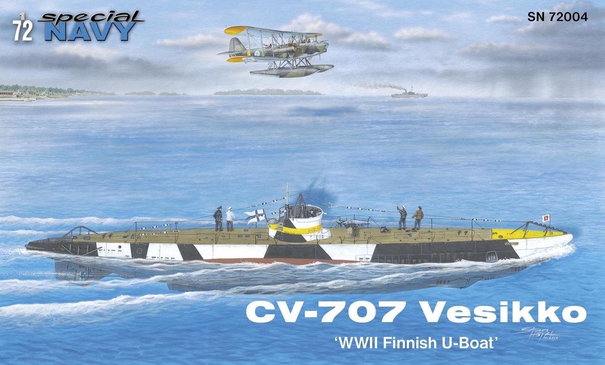 Special Navy 72004 CV-707 Vesikko « Sous-marin finlandais de la Seconde Guerre mondiale » 1/72