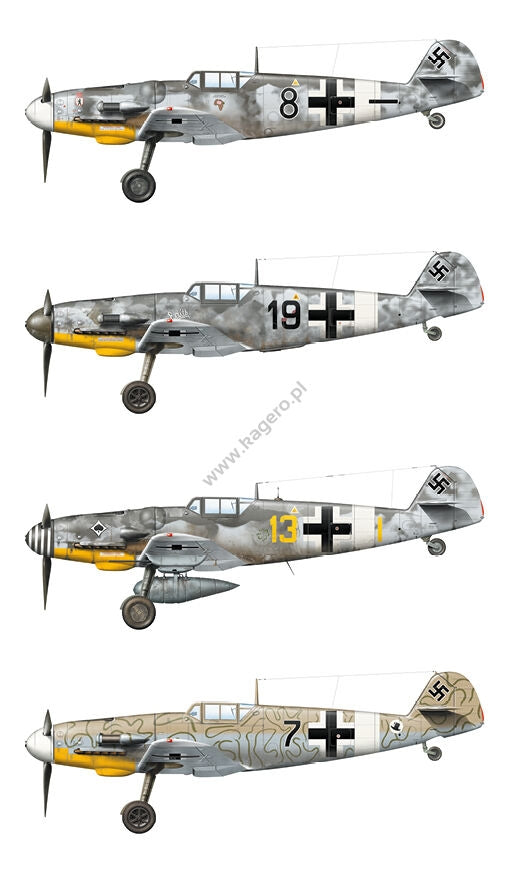 Kagero 15034 Messerschmitt Bf 109s over the Mediterranean Part I (kalkomania/decals) EN/PL – imagen 7