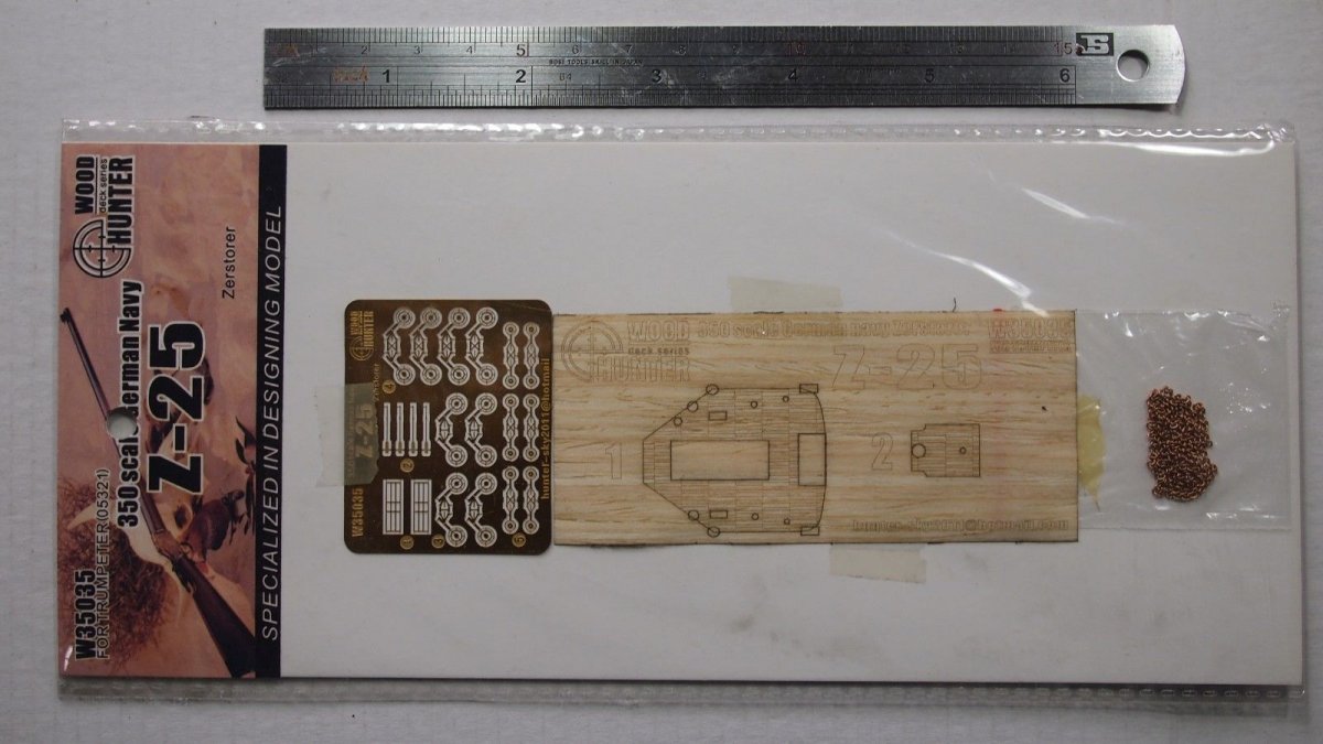 Wood Hunter W35035 Wood deck German Zerstorer Z-25 for Trumpeter 05321 1/350 – Bild 2