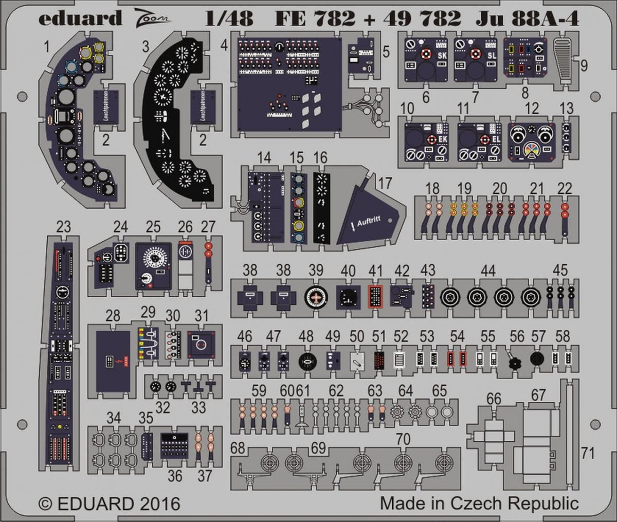 Eduard 49782 Ju 88A-4 interior ICM 1/48