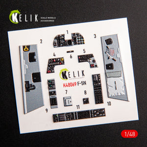 KELIK K48069 F-5N INTERIOR 3D DECALS FOR AFV CLUB KIT 1/48 – immagine 2