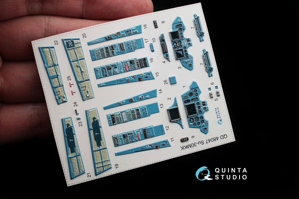 Quinta Studio QD48047 Su-30MKK 3D-Printed &amp;amp; coloured Interior on decal paper (for HobbyBoss kit) 1/48 – Bild 2