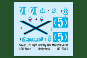 Hobby Boss 83810 Char d&amp;#39;infanterie léger soviétique T-26 Mod.1936-1937 (1/35) – image 4