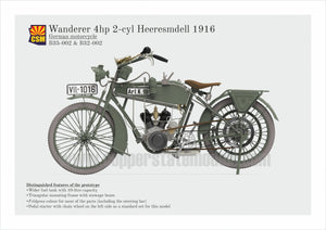 Copper State Models B32-002 Wanderer 4PS 1916 Motorcycle 1/32 – image 9