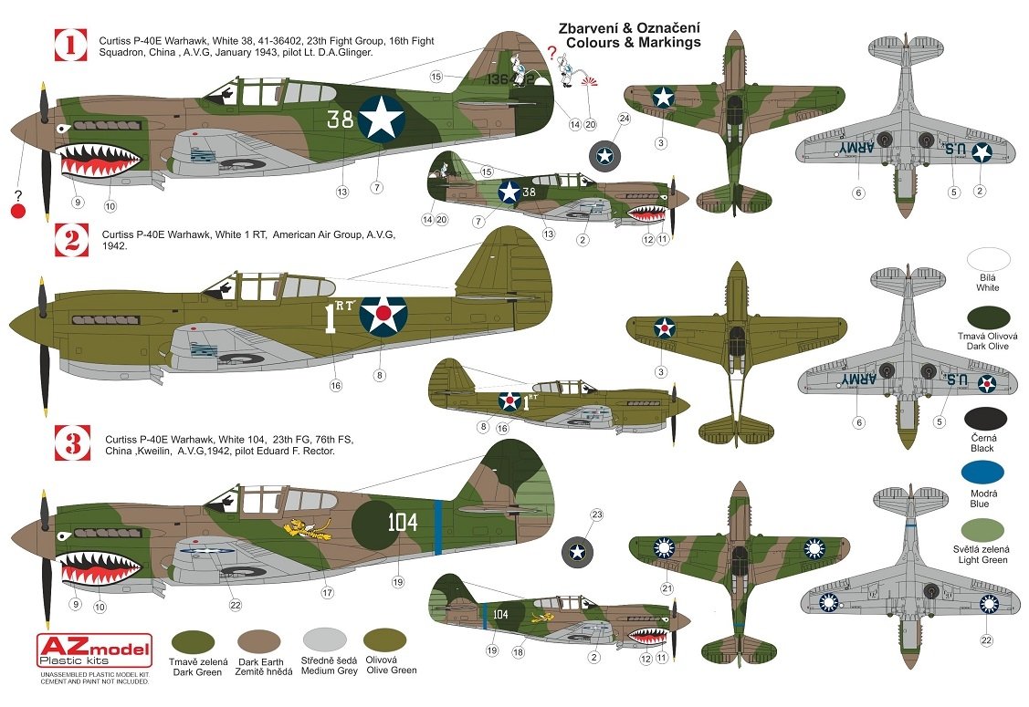 AZ Model AZ7696 P-40E Warhawk „AVG“ 1/72 – Bild 2