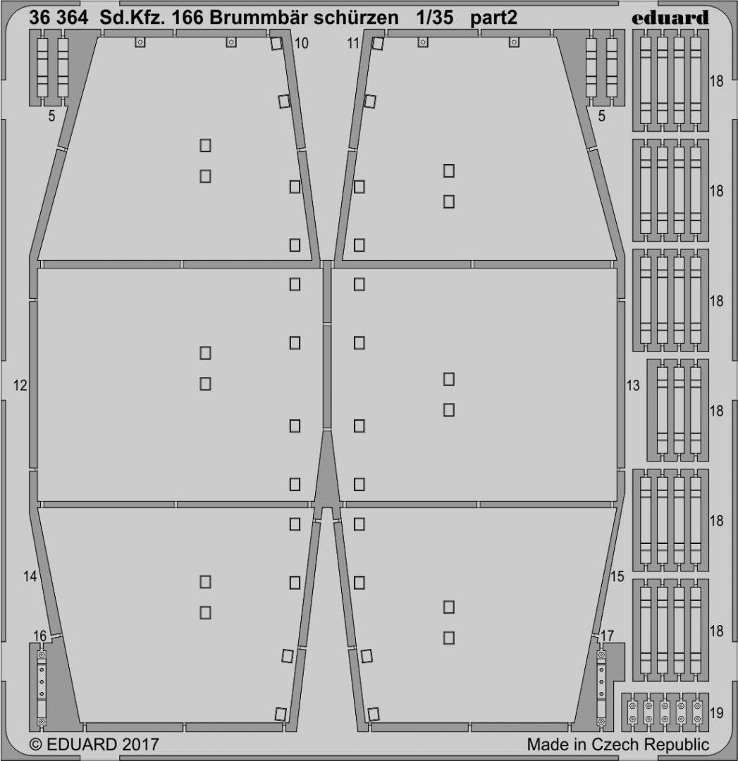 Eduard 36364 Sd. Kfz. 166 Brummbar schurzen TAMIYA 1/35 – Bild 2