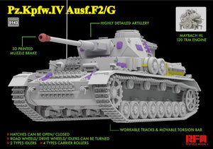 Rye Field Model 5143 Pz.Kpfw.IV Ausf.F2/G w/Engine &amp;amp; workable tracks 1/35 – image 3