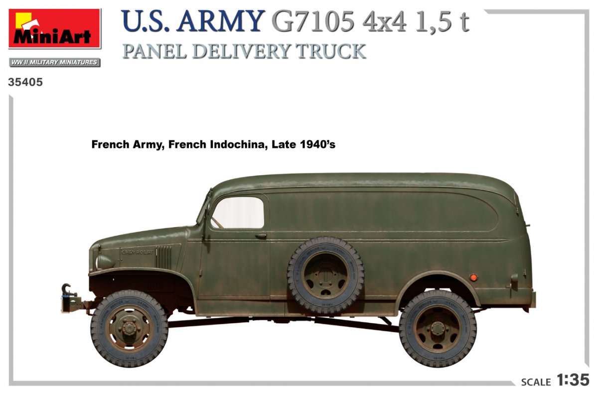 MiniArt 35405 U.S. ARMY G7105 4х4 1,5 t PANEL DELIVERY TRUCK 1/35 – immagine 7