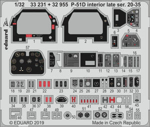 Eduard 32955 P-51D intérieur série tardive. 20-35 1/32 TAMIYA
