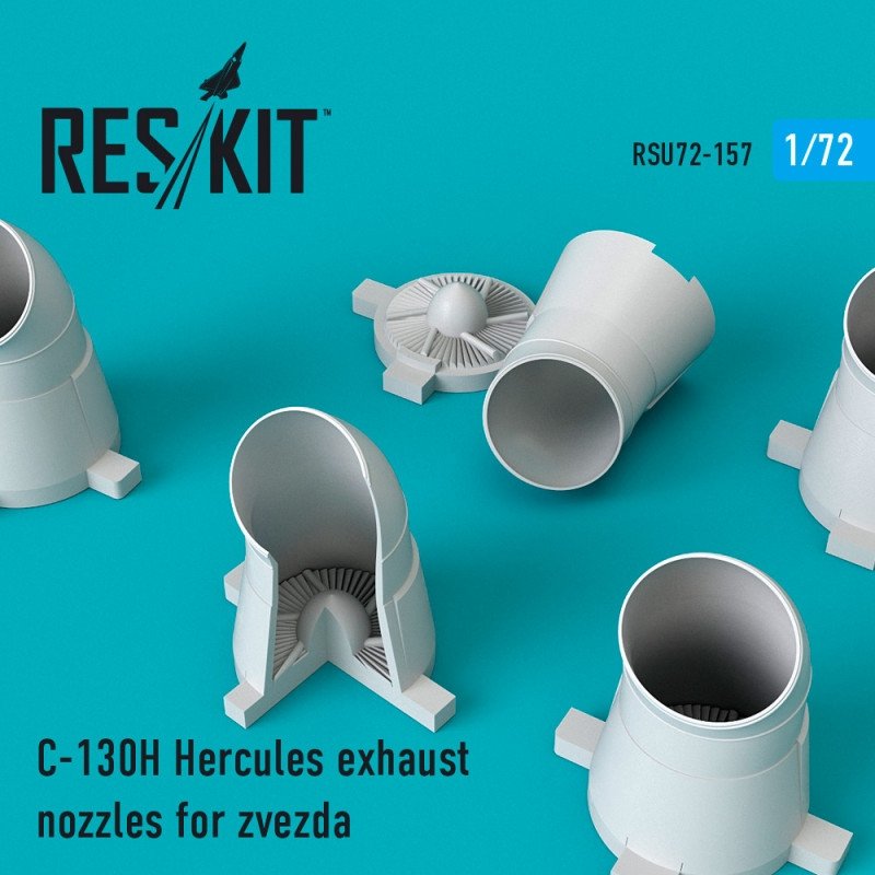 RESKIT RSU72-0157 Buses d&amp;#39;échappement C-130H Hercules pour Zvezda 1/72