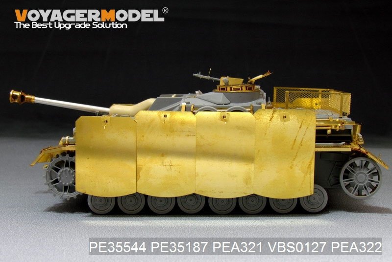 Voyager Model PEA321 WWII German StuG.IV Pivot-Mounting Swinging Type Hull Side Armour Skirts (For DRAGON) 1/35 – zdjęcie 2