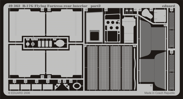Eduard 49362 B-17G rear interior 1/48 Revell – imagen 2