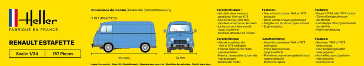 Heller 56743 Kit de Démarrage - Renault Estafette 1/24 – image 3