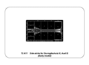 Aber 72A11 Osłony boczne do Sturmgeschutz III (wczesne) / Side skirts for Sturmgeschutz III (Early model) 1/72 – Bild 8