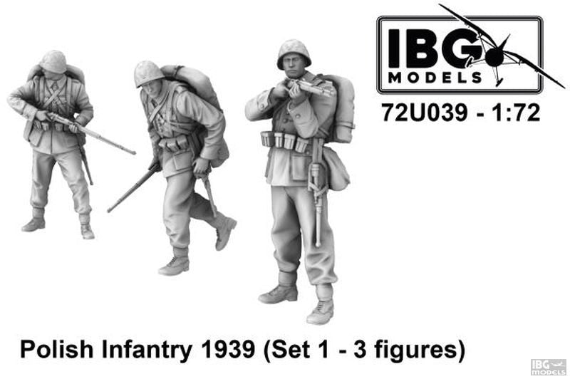 IBG 72U039 Infanterie polonaise 1939 Set 1 (impression 3D - 3 figurines) 1/72