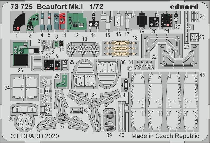 Eduard BIG72163 Beaufort Mk.I for AIRFIX 1/72 – imagen 4