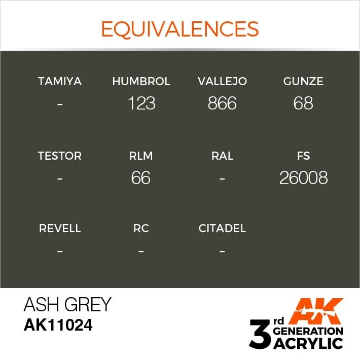 AK Interactive AK11024 Ash Gray 17ml – image 3