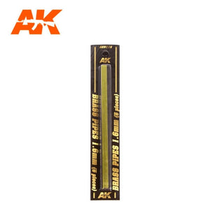 AK Interactive AK9115 BRASS PIPES 1.6MM Ø. 5 UNITS – immagine 2