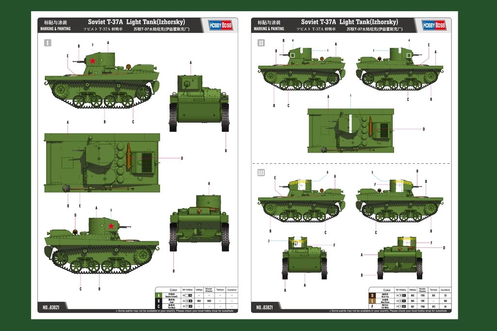 Hobby Boss 83821 Soviet T-37A Light Tank (Izhorsky) 1/35 – Bild 2