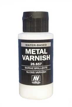 Vernis brillant pour métaux Vallejo 26657, 60 ml
