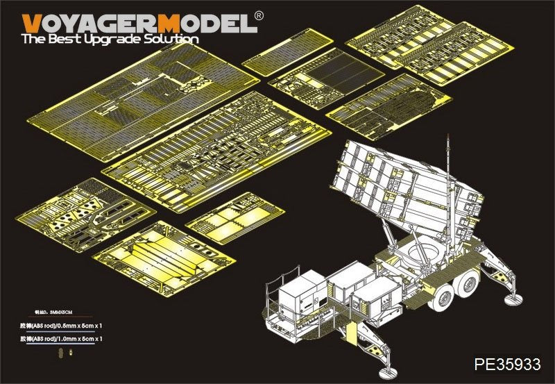 Voyager Model PE35933 Modern U.S. MIM-104F Patriot SAM System PAC-3 Basic For TRUMPETER 01040 1/35