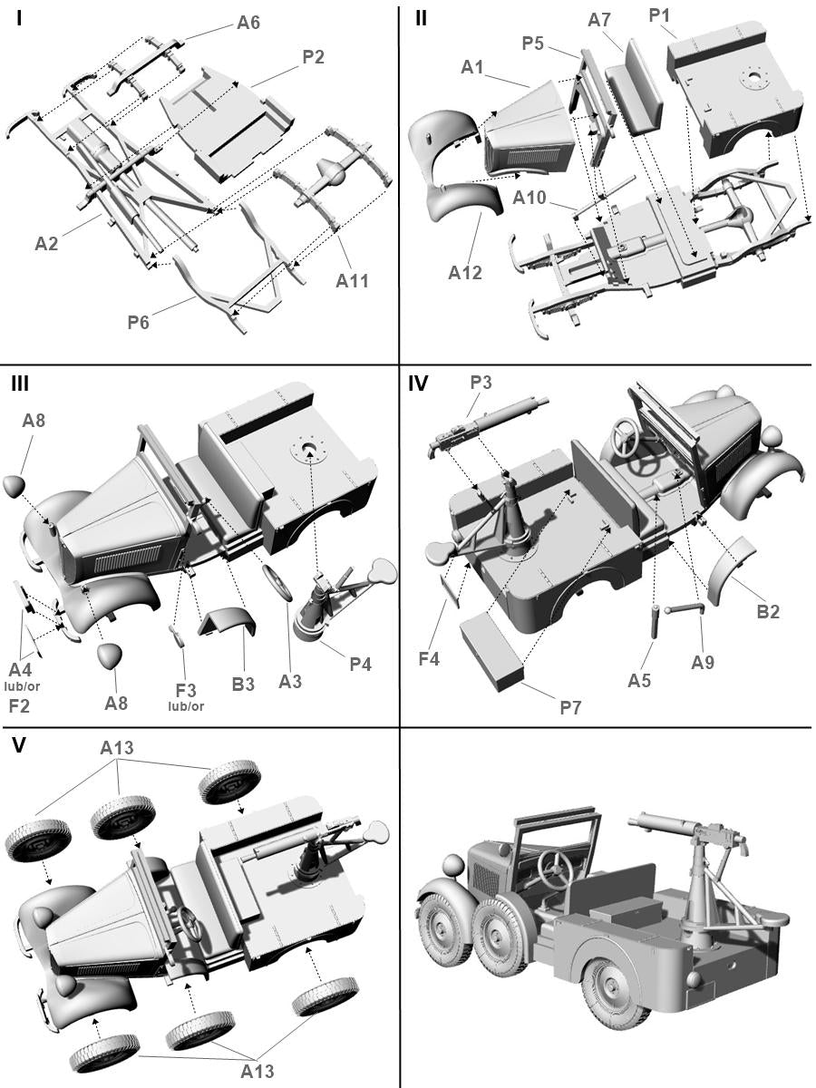 First to Fight PL125 Polski Fiat 508/518 with Heavy Machine Gun wz.30 1/72