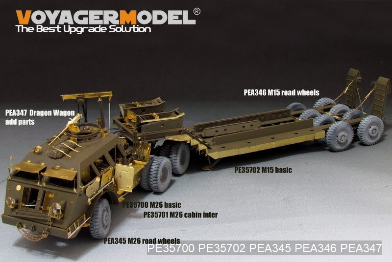 Voyager Model PEA347 WWII US M26 Recover Vehicle additional parts (For TAMIYA 35230/35244) 1/35 – immagine 2