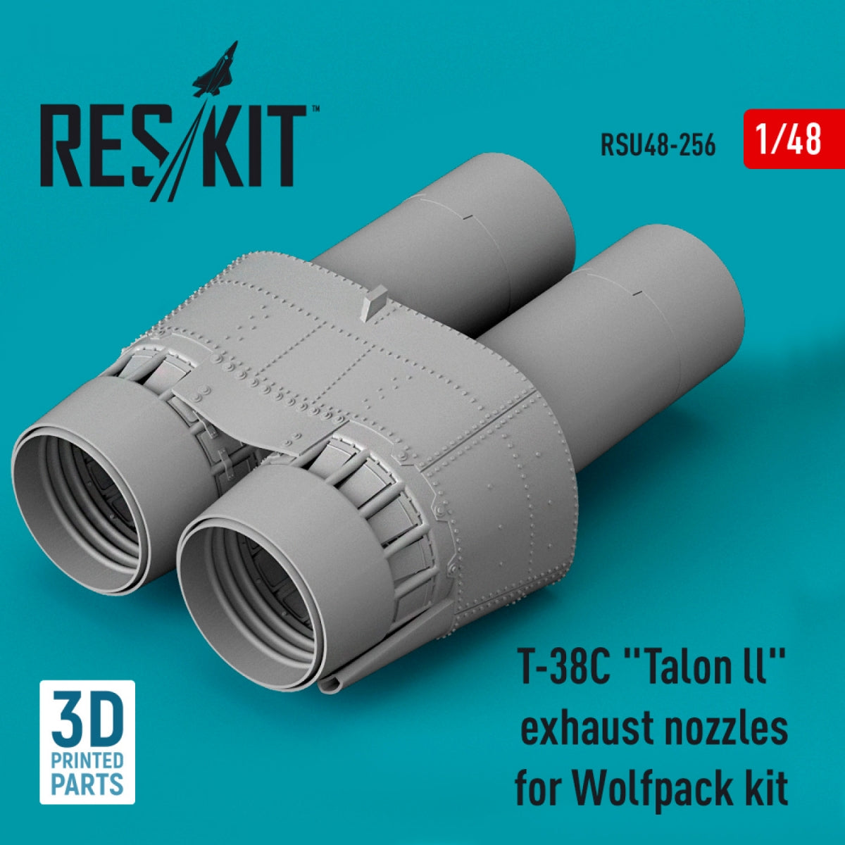 RESKIT RSU48-0256 T-38C &amp;quot;TALON LL&amp;quot; EXHAUST NOZZLES FOR WOLFPACK KIT (3D PRINTED) 1/48 – Bild 2