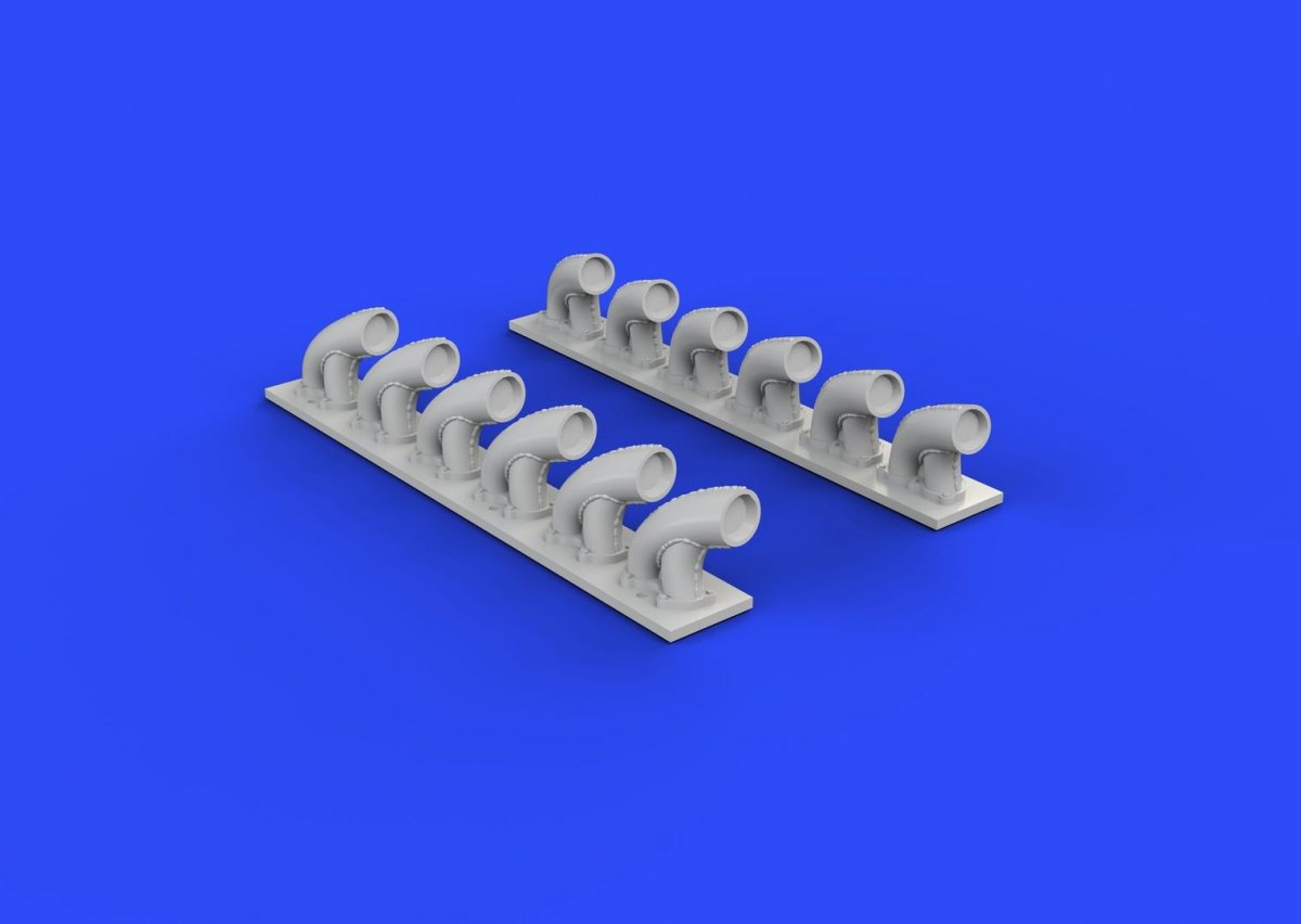 Eduard 632081 P-39Q/ N exhaust stacks KITTY HAWK 1/32 – immagine 4