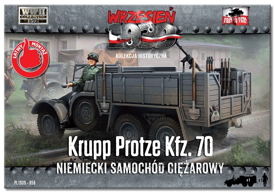 First to Fight PL058 Samochód ciężarowy Krupp Protze Kfz. 70 1/72 – Bild 2