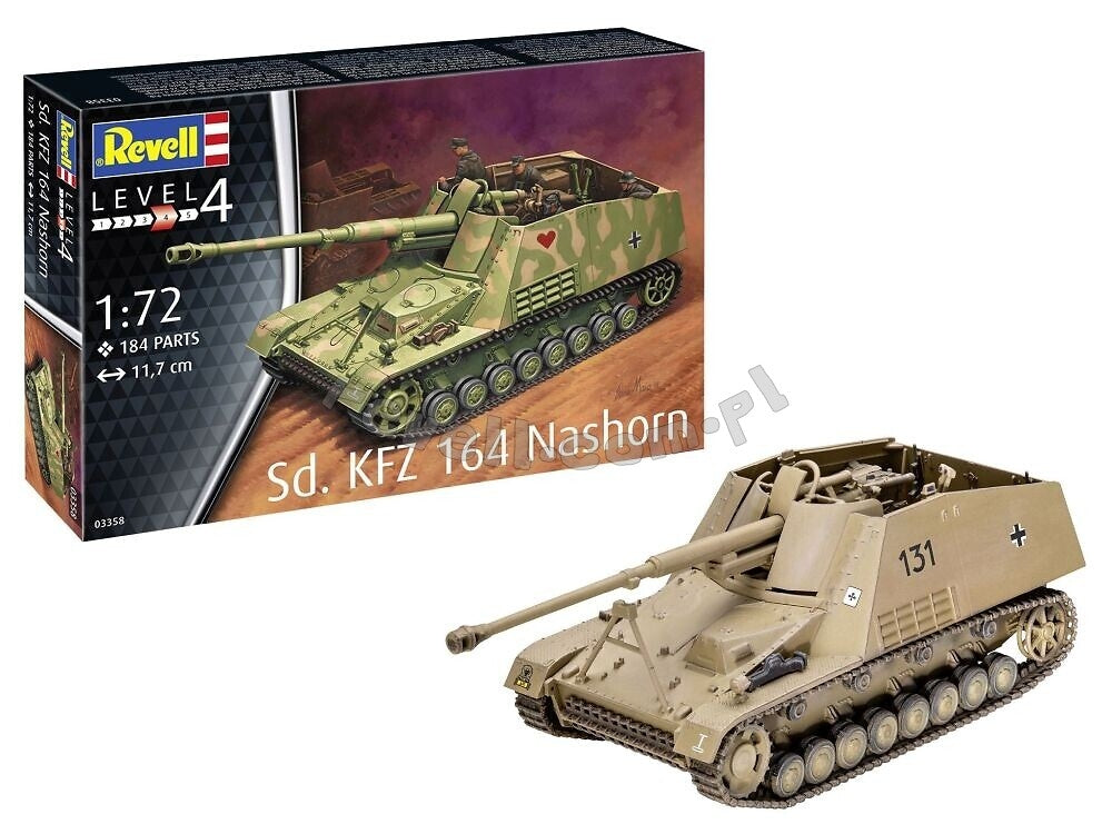 Revell 03358 Sd.Kfz. 164 Nashorn 1/72 – immagine 3