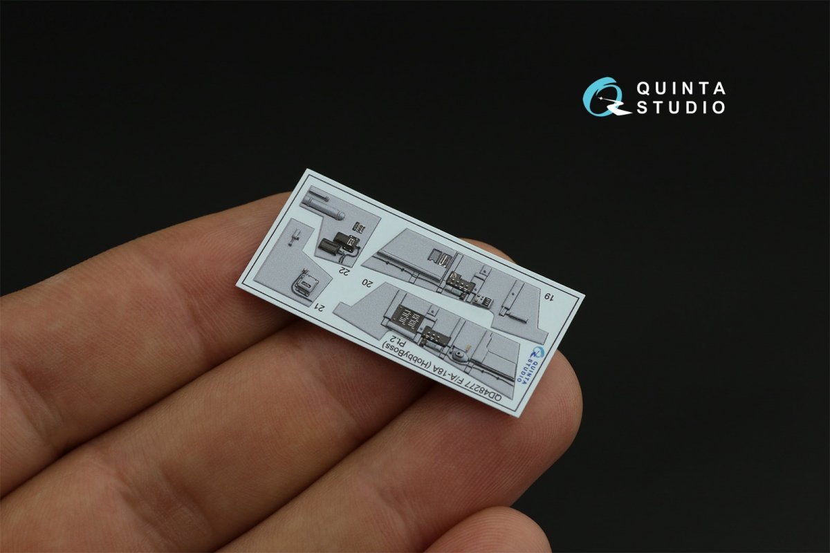 Quinta Studio QD48277 F/A-18А 3D-Printed &amp;amp; coloured Interior on decal paper (HobbyBoss) 1/48 – immagine 8