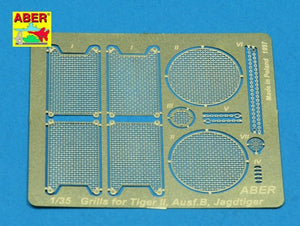 Aber 35G06 Grilles for german tank King Tiger, Jagdtiger 1/35