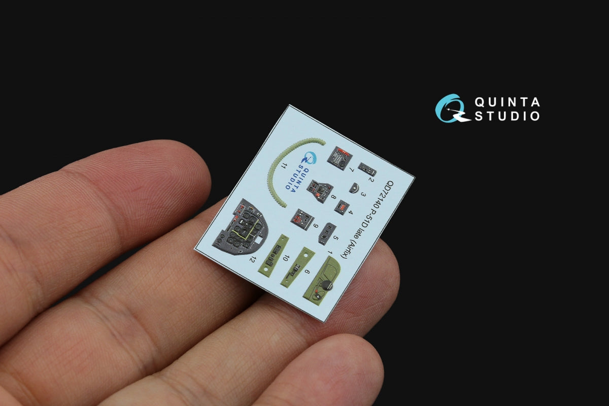 Quinta Studio QD72140 P-51D late 3D-Printed coloured Interior on decal paper (Airfix) 1/72 – Bild 5