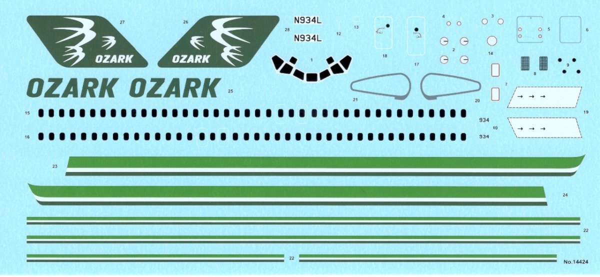 Fly 14424 DC 9-40 OZARK 1/144 – imagen 5