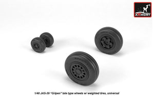 Armory Models AW48504 JAS-39 Gripen wheels w/ weighted tires, late 1/48 – imagen 3