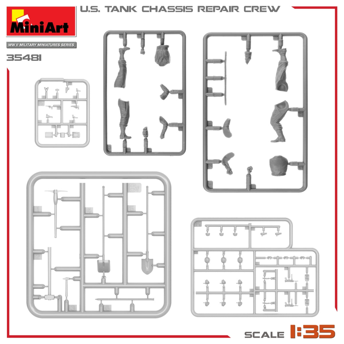 MiniArt 35481 U.S. TANK CHASSIS REPAIR CREW 1/35 – immagine 3