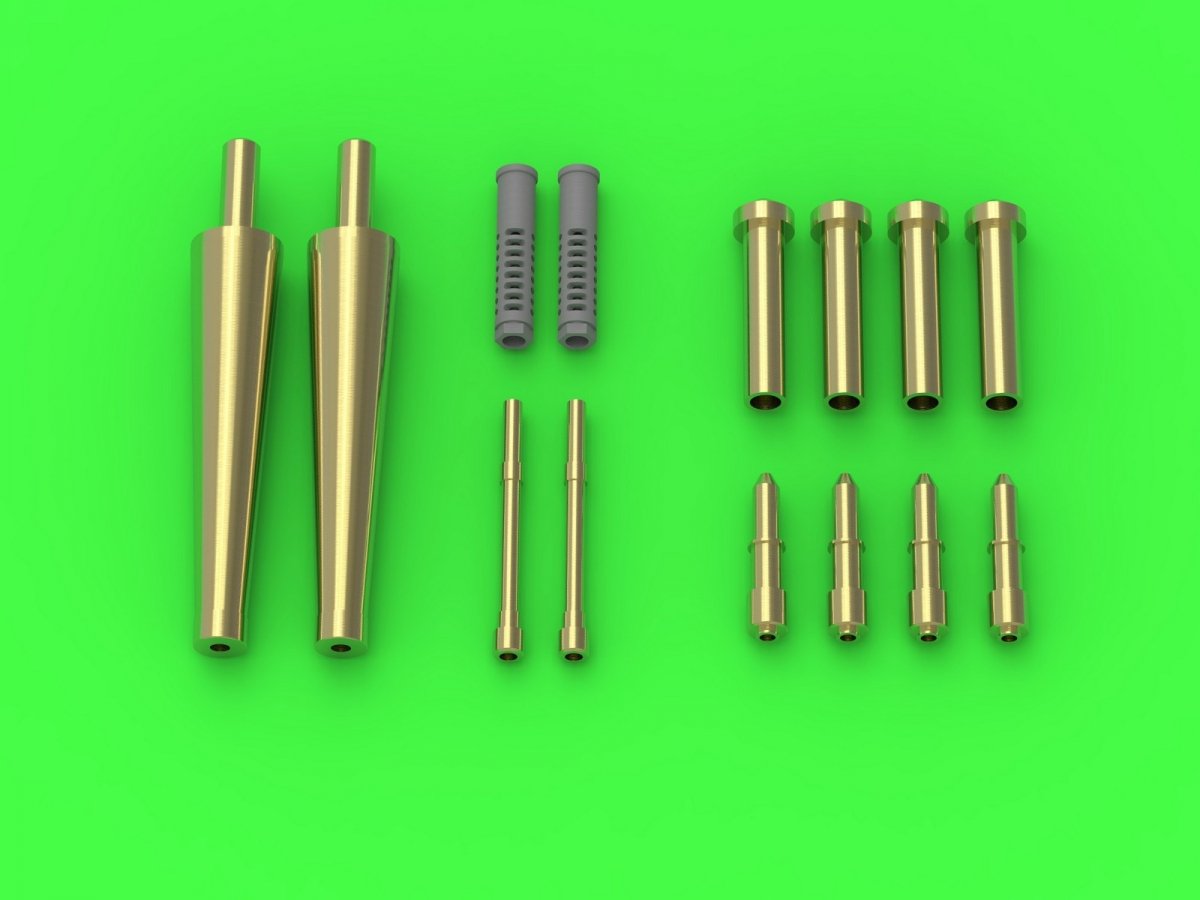 Master AM-48-165 Spitfire Mk. IIb/Vb - 20mm Hispano cannon barrels in shrouds (for Eduard model) 1/48 – image 2