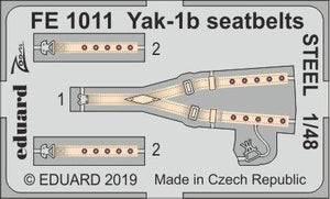 Eduard FE1011 Yak-1b seatbelts STEEL ZVEZDA 1/48