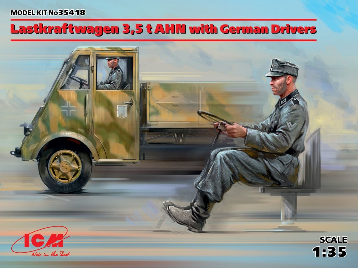 ICM 35418 Lastkraftwagen 3.5 t AHN with German Drivers (1/35)