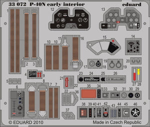 Eduard 33072 P-40N early interior SA for HASEGAWA 1/32