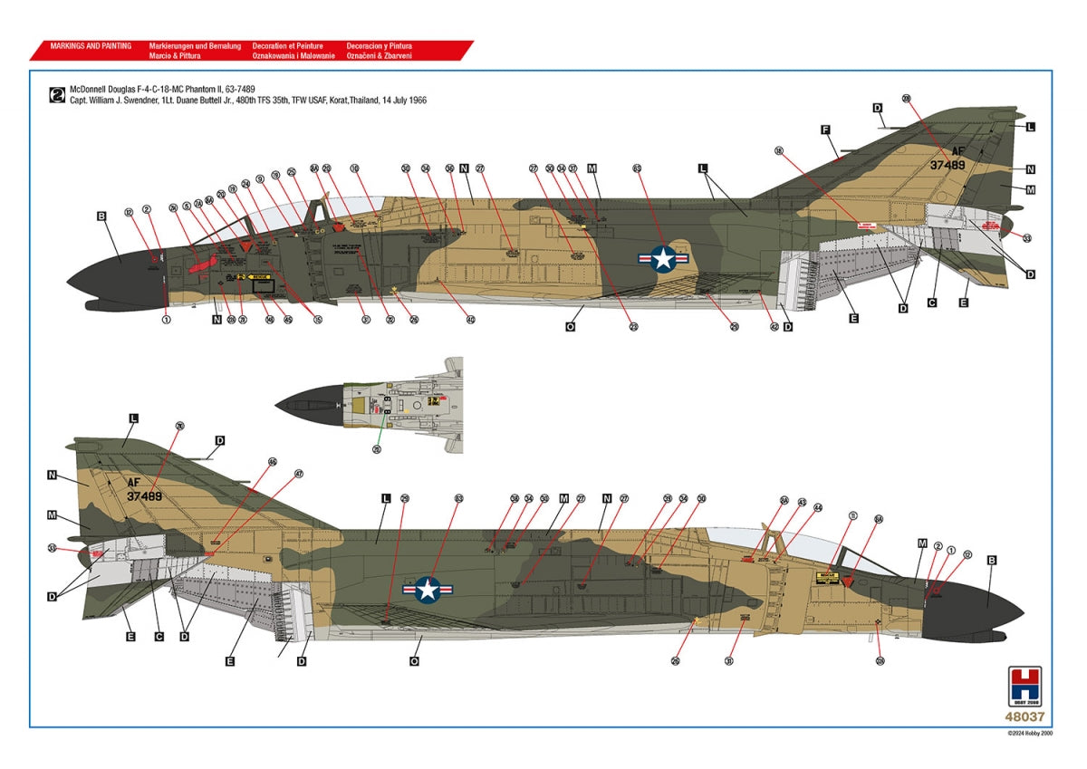 Hobby 2000 48037 Vietnam Aces vol.1 ( ACADEMY + CARTOGRAF + MASKI ) 1/48 – Bild 3